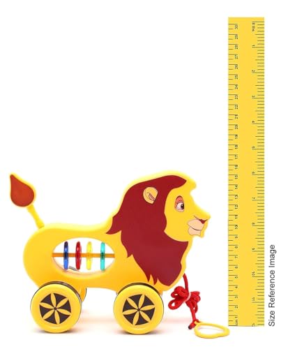 Image of Mini Steps Pull Along Lion Toy - Baby & Toddler Walking Toy, Interactive Fun Gift