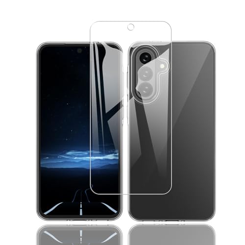 対応 Galaxy A36 / A56 5G 用のガラスフィルム【1枚ガラスフィルム+1個TPU シリコン ケース】液晶保護フィルム 高透過率 気泡ゼロ 飛散防止 Galaxy A36 / A56 5Gクリア シリコン 透明 TPU ケース 落下防止 指紋