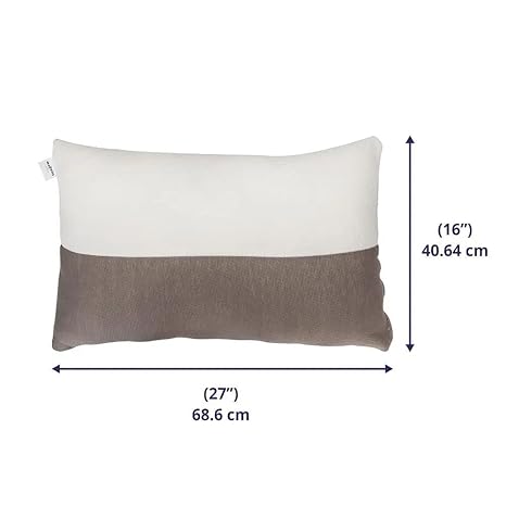Wakefit Hollow Fiber Sleeping Pillow | Height Adjustable | Soft & Fluffy Comfort | White & Grey | 27 x 16 Inch | Set of 2 |Free Extra Fiber for Custom Comfort (300 Grams) - Image 5