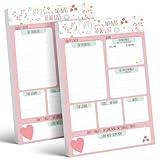 Eaasty 2 Pcs 120 Sheets Mom's No Nag to Do List 6 x 9 Packing List Checklist Notepad Cruise Checklist Essentials Note Pad for Organizing Goals, Notepad