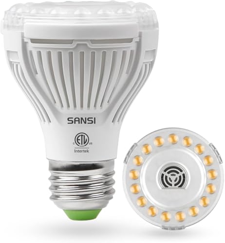 SANSI LED Grow Light with Ceramic Technology, 450W Full Spectrum Growing Lamp for Indoor Plants, 3-Head Clip on Plant Light with High PPFD Optical Lens, Lifetime Free Bulb Replacement Guarantee