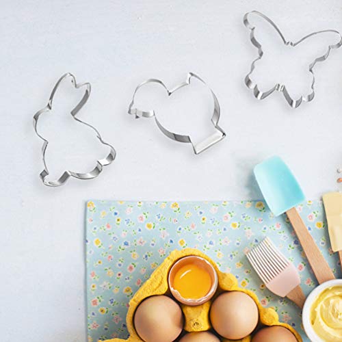 UPKOCH Conjunto 1 8Pcs Páscoa Cookie Cutters Set Biscuit Moldes Do Bolinho de Aço Inoxidável Molde d