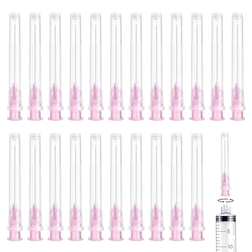 Vaskula Lot de 100 Tubes de Distribution en Acier Inoxydable 18 G (1.2 Mmx38 Mm) Rose Tube de Distribution pour Les, Laboratoires Scientifiques Industrie Echantillonnage