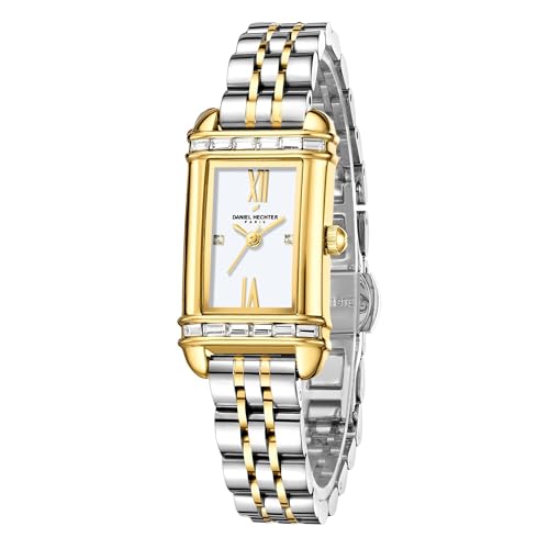 Image of Daniel Hechter Paris Louvre Collection Square Dial Watch for Women with Roman Indices and Stainless Steel Strap-DHW2006