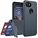 Teelevo Wallet Case for Google Pixel 3a - Dual Layer Case with Card Slot Holder and Kickstand for Google Pixel 3a (2019) - Navy Blue
