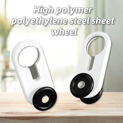 Silent Double Slide Curtain Track - 3.1m (10.2ft) Ceiling Mount Aluminum Alloy with Hooks & Accessories - Perfect for Living Room, Bedroom & Room Divider (White)