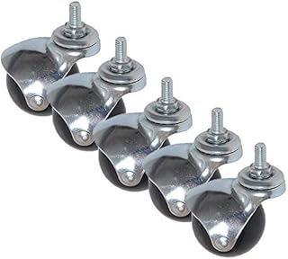 mesas y sillas Ruedas para Muebles, 1,5 Pulgadas / 2 Pulgadas Ruedas giratorias de Bolas, pasadores roscados de 8 mm / 10 mm, Mesa de Comedor, Mesa de Centro, Ruedas giratorias, 59 x 40 mm,