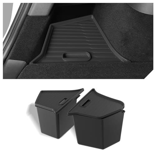 LUCKEASY 2PCS Trunk Storage Bins for Tesla Model Y 2022-2024 Gigafactory