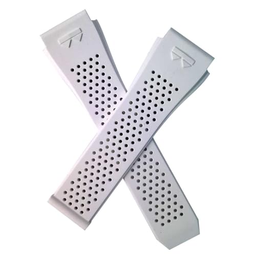 Watch Strap World - White FKM Rubber watch band with quick release mechanism to fit TAG Heuer Connected E3 and E4 45 mm smart watches.