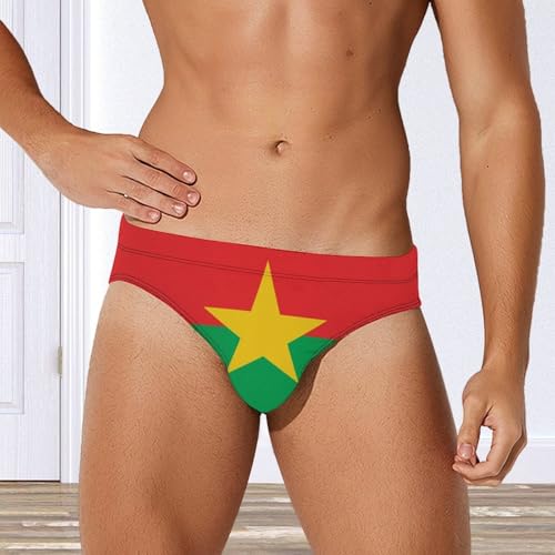 Burkina Faso Flag Men's Swimsuit Bikini Briefs Swim Underwear Stretchy Swimwear2