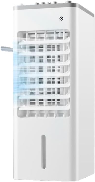 3-IN-1 Portable Air Conditioners, Evaporative Air Cooler w/Remote & 3 Speeds, Windowless Air Conditioner, 2 Gal Tank & 4 Ice Packs for 45H Cooling, Quiet Portable AC for Room Bedroom Office white