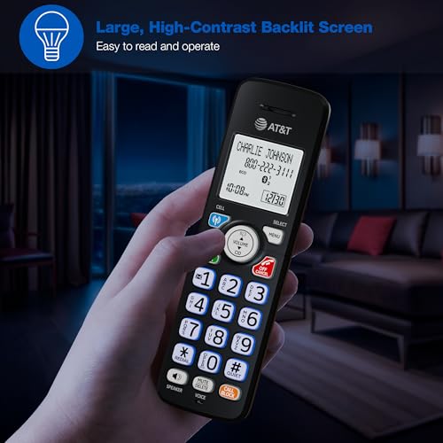 Image of AT&T DECT 6.0 Cordless Phone, 2-Handset - Smart Call Blocker, Bluetooth Connect to Cell, Caller ID Announce, Answering Machine | DL72279