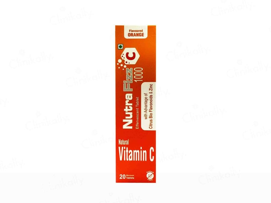 Nutra Fizz C 1000 Effervescent Tablets – Vitamin C 1000mg with Zinc for Immunity Boost, Orange Flavour, 20 Tablets, Sugar-Free, Fast Absorption-image-32