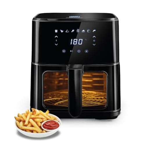 KENT Ultra Digital Air Fryer 4.5L |1500W| Bake, Grill & Roast | Up to 80% Less Oil Usage |8 Preset Menu|Rapid Heat Circulation |Digital Display & Touch Control Panel |Glass Window with in built Light