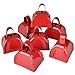 Rhode Island Novelty 3 inch Red Metal Cow Bells, Three Dozen per Order