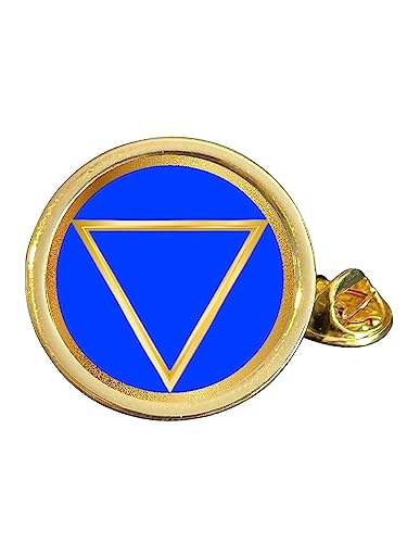 Pin's triangle plaqué or Alcooliques anonymes, Métal