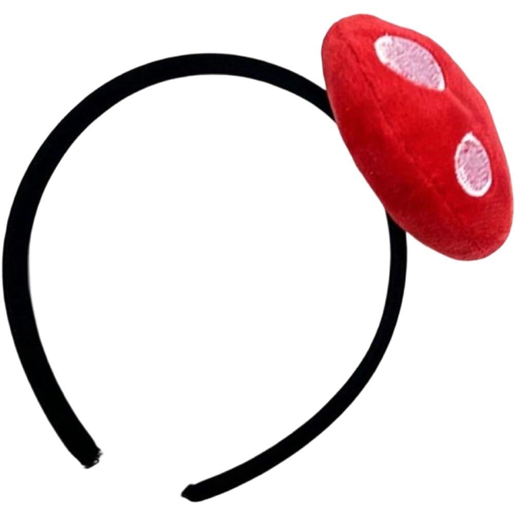 Fituenly Mushroom Headband Realistic Mushroom Embroidered Pattern Headwear For Cosplay Party Theme Event Gathering Dressing Up