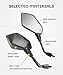 UNLRAE 2PCS Motorcycle Mirrors,Car Accessories Motorcycle Mirrors for Handlebars,360° Adjustable Rhombus Convex Mirror Side Mirror with 8mm & 10mm Bolt,Suitable for ATV Scooter Cruiser (Carbon Fiber)