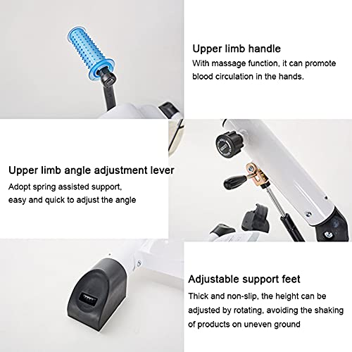 Image of Folding Exercise Bike with LCD Display Home Pedal Exerciser Electric Rehabilitation Machine Upper and Lower Limbs Bicycle for Elderly /Disabled