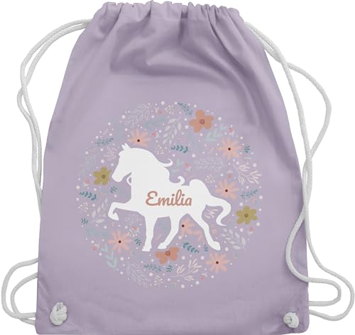 Turnbeutel Rucksack - Pferde - Pferd - Pferdemädchen - Unisize - Pastell Lila - beutel kinder reit sachen für mädchen pferden name juterucksäcke kindergarten pferderucksäcke pferdemotiv horse