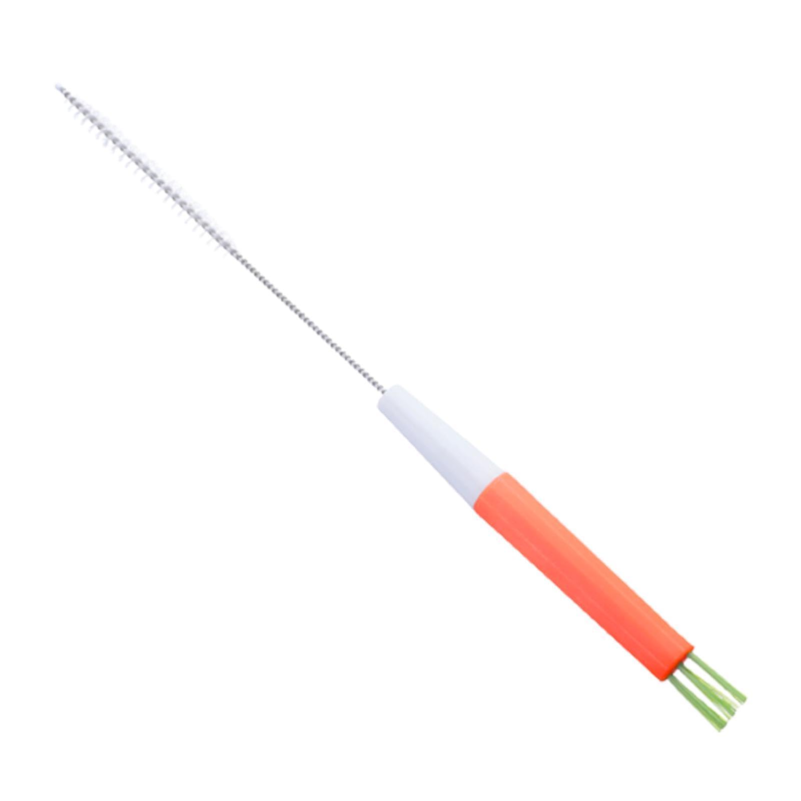 Opilroyn Orange Straw Brush Cleaner | No Blind Spots Pipe Cleaner Water Straw Brush - Multifunctional Long Straw Cleaner Brush, Bottle Brushes For Cleaning, Bottle, Nipple Holes