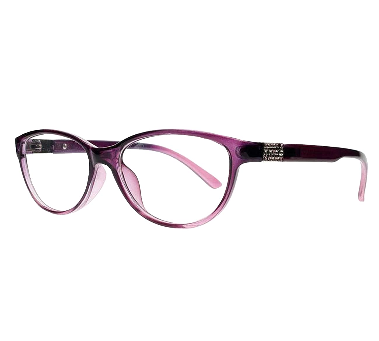 bestsight1936 Ladies Multi-Colors Luxury Rhinestone Full Frame Reading Glasses Readers +1.0~+6.0 (Purple, 6.00)