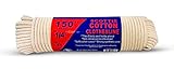 #8 1/4' x 150 ft Scottie Cotton Clothesline, White