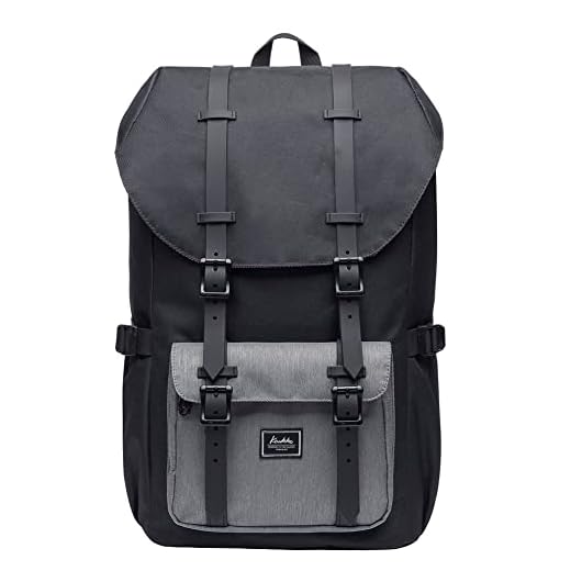 KAUKKO Ryggsäck kvinnor män studenter 43 cm/17 tum ryggsäck för 15 tum dator vardagliga dagryggsäckar studentväska för vandring 47 cm/18,5 tum, 20 l