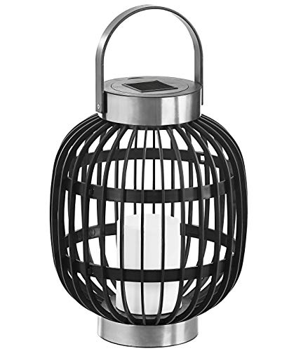 Preisvergleich Produktbild Dehner Solarlaterne Toledo, Ø 35 cm, Höhe 60 cm, Kunststoff, schwarz