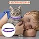 Beruhigendes Halsband für Katzen, 4-teilig, Anti-Stress, natürlich, mit Pheromonen, Farbe Violett, Größe verstellbar und 30 Tage Effekt, für Kätzchen und erwachsene Katzen