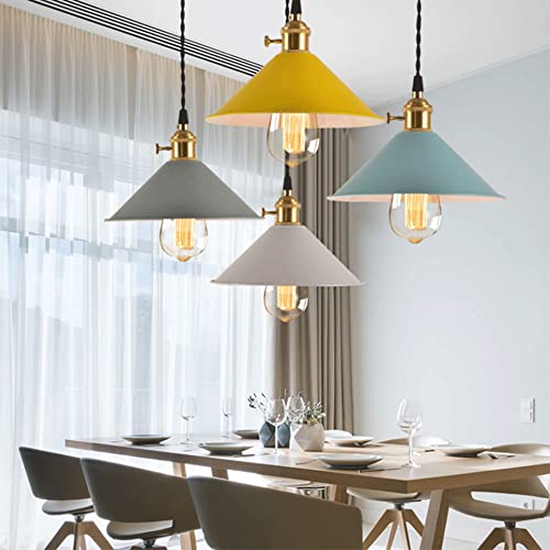 Lámpara colgante soluciona techos altos luz ajustable blanca estilo granja industrial 7