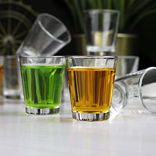 Luxu Shot Glass 1.5 Fl.oz,Heavy Base Shot Glasses Set Of 6, Clear Small Glass Set For Whiskey, Tequila, Vodka,Cocktail,Mini Drinking Cups For Espresso. #TOP6