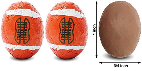 Madelaine Premium Milk Chocolate Footballs Wrapped In Italian Foil - Super Bowl Party Favor Candy (1 Lb) #TOP6