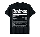 Regalo de entrenador de piano - Información nutricional divertida Maestro de piano Camiseta