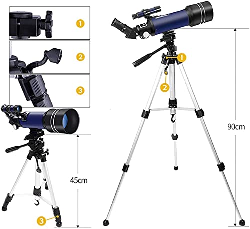 Telescopio astronómico refractor de 70 mm con trípode y accesorios miniatura 5