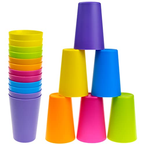 MEIYAXINWIN Lot de 12 gobelets en plastique colorés, de 160 ml, solides, réutilisables, en plastique rigide, réutilisables, pour fête, 6 couleurs