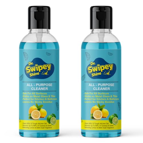 Image of All-Purpose Cleaner Spray - Lemon & Mint - Multi-Surface Cleaning Solution for Kitchen & Bathroom - Removes Grease & Grime, Streak-Free, No Sticky Residue 100ml Pack of-2