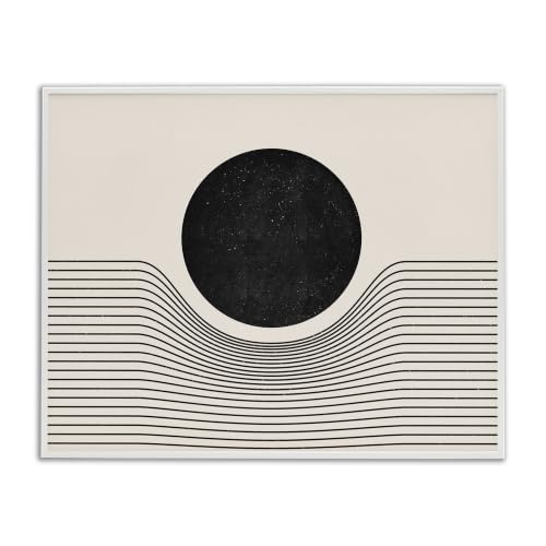 Contemporary Abstract Circle Stripes, 11 x 14 Inch Framed Giclée Print