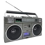 Portable Bluetooth Boombox, Retro Style CD Tape Player, 4 Speakers, AM/FM Radio, Supports SD/USB Input, Ideal for Family Gatherings, Camping Parties, Company Events
