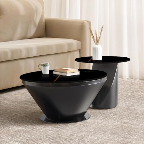 Image of Wakefit Espresso Coffee Table I Marble Finish I Vitrified Tile Top I St Laurent