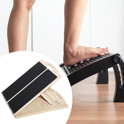 Tabla inclinada de madera ajustable para estiramiento de pantorrillas miniatura 3