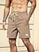 Hardaddy Mens Organic Stretch Corduroy Shorts Elastic Waist Drawstring Casual Summer Beach Lounge Short(Light Khaki M)