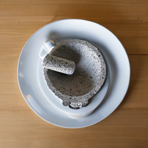 Miniatura 4 de Cabeza de cerdo pintada Piedra de lava Molcajete y Maja