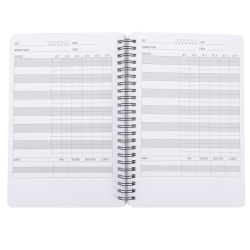 Planificador de entrenamiento diario A5 bloc de notas fitness espiral para gimnasio