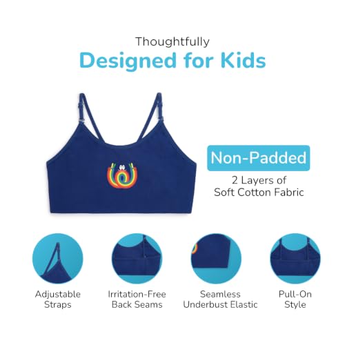 Image of YouGotPlanB Cotton Everyday Training Bra for Pre-Teen Girls | Non-Padded, Full Coverage, Adjustable Straps for 8-16 Years