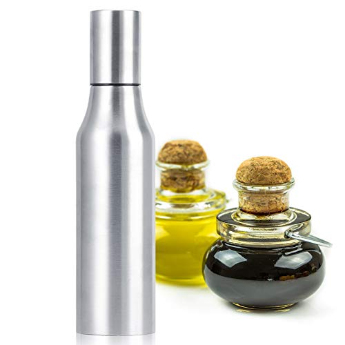 Cocoarm Stainless Steel Oil Bottle Dispenser Pot Leakproof with Cover Extended Nozzle 2 Capacity Options for Home Kitchen Use (Large size 1000ml)