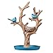 QLINDGK Portagioie per albero di gioielli con rami di albero, porta portachiavi, in resina vintage, per uccelli, gioielli e scaffalature per la casa, decorazione per albero