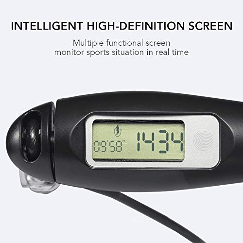 DECDEAL Corda de salto Corda de aço ajustável Corda esportiva ajustável com tela de contra toque e t