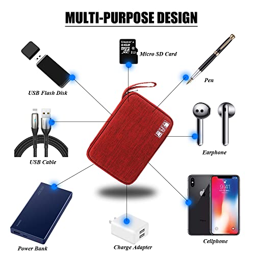 Bolsa organizadora de viagem com organizador de cabos eletrônicos Compacta acessórios eletrônicos de