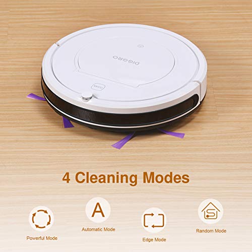 DIGGRO KK320- Robotic Vacuum Cleaner with High Power Suction( 4 Cleaning Mode, 900Pa, Automatic Recharging Robotic Cleaner Suitable for Pet Hair Hard Floor)